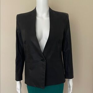 Helmut Lang Black Single-Button Tailored Blazer